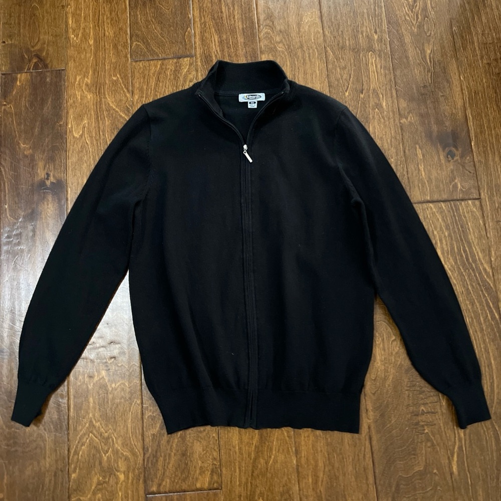 Classic Black Women's Zip-Up Cardigan